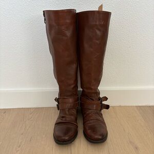 Vintage Steve Madden Brown leather knee-high riding boots